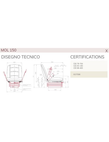 SEDILE COMPACT CON MOLLEGGIO MECCANICO STRETTO CON CINTURA