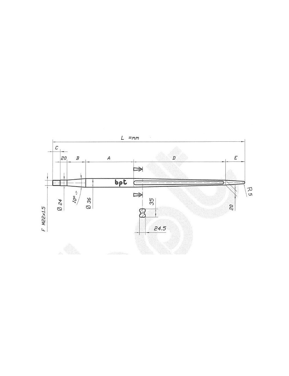 PUNTA PER CARICATORE ROTOBALLE 1400X36