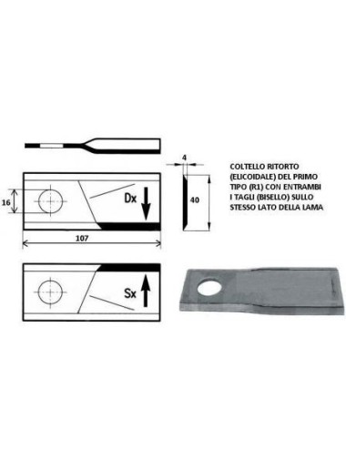 COLTELLO FORT / MORRA 107 DX - CONF. 25 PZ