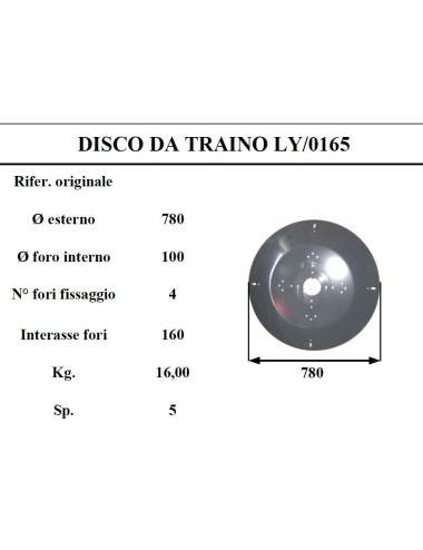 DISCO TRAINO LINCE 165