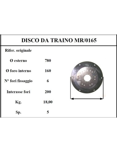 DISCO TRAINO MORRA 165
