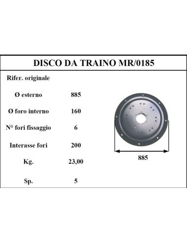 DISCO TRAINO MORRA 185