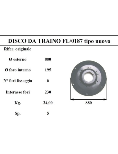 DISCO TRAINO FELLA 187 D880 TN