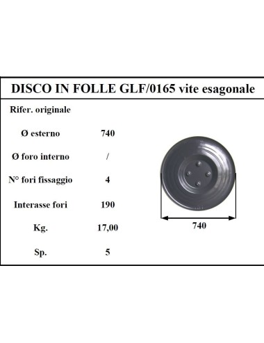 DISCO FOLLE GALFRE'165 4F.ESAG T.N.
