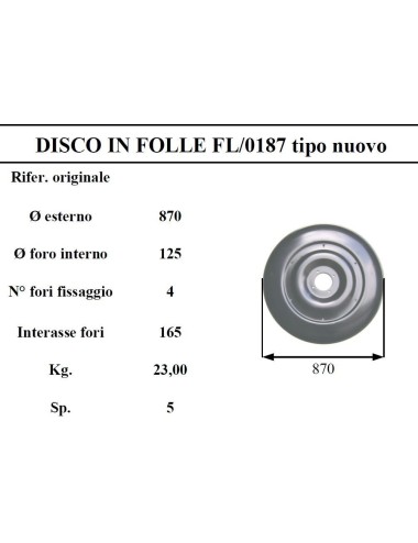 DISCO FOLLE FELLA 187 D.870