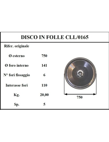 DISCO FOLLE CLAASS 165 D.750