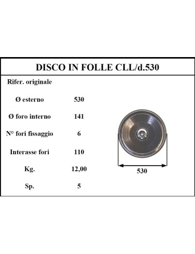 DISCO FOLLE CLAASS D.530 6 FORI