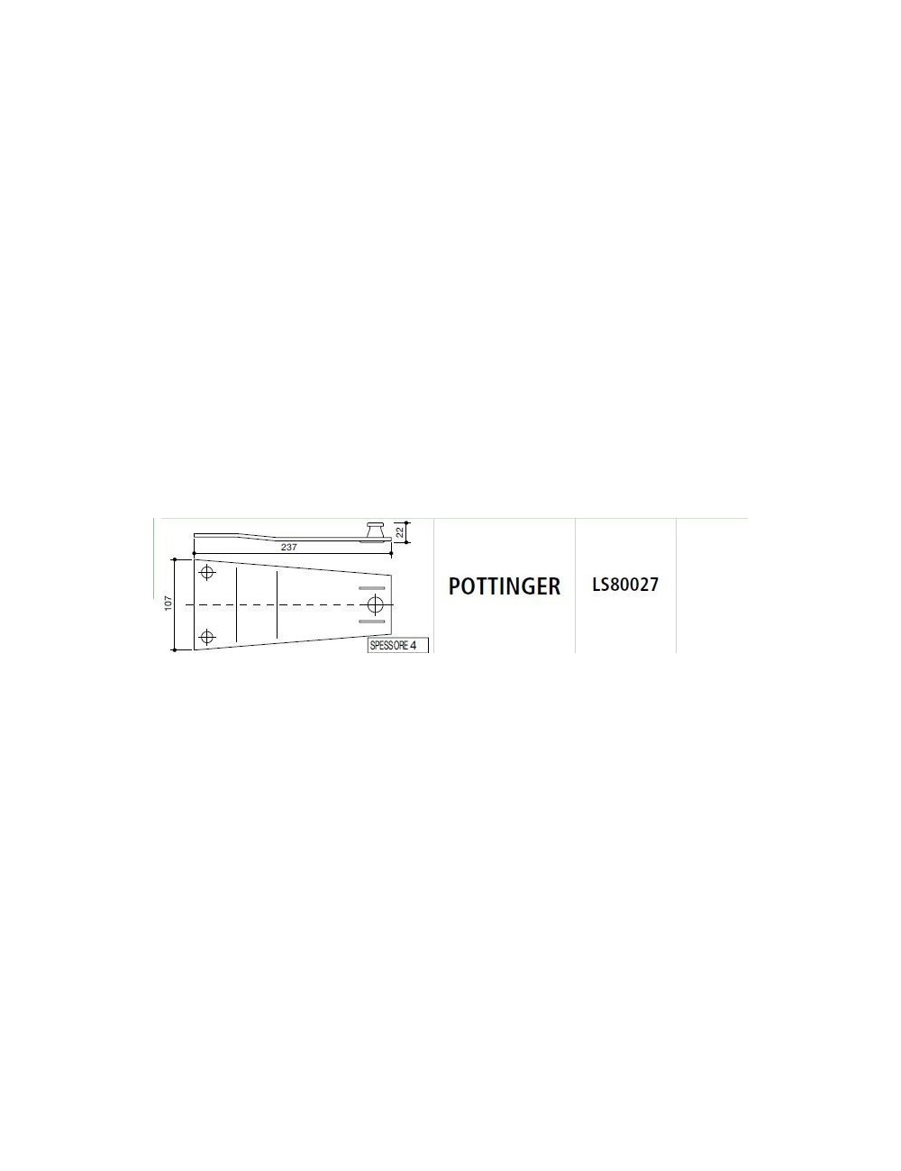 PIASTRA PORTACOLTELLO POTTINGER