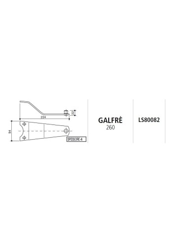 PIASTRA PORTACOLTELLO GALFRE' 260