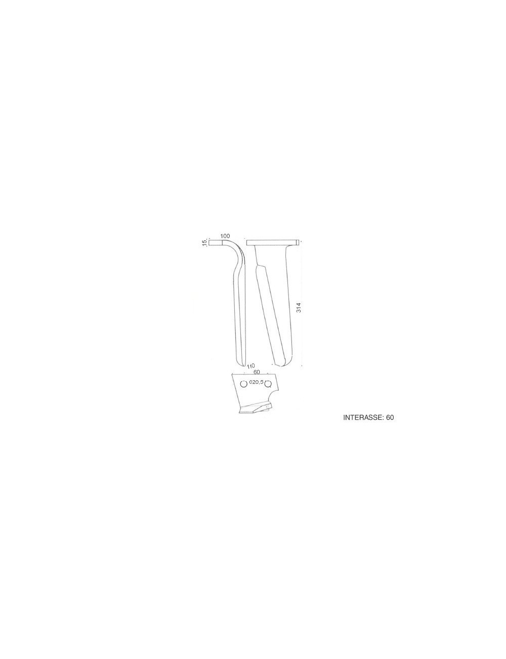 DENTE LAMA FERABOLI 110X15 TOP