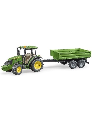 JOHN DEERE 5115M CON RIMORCHIO BRUDER - 02108