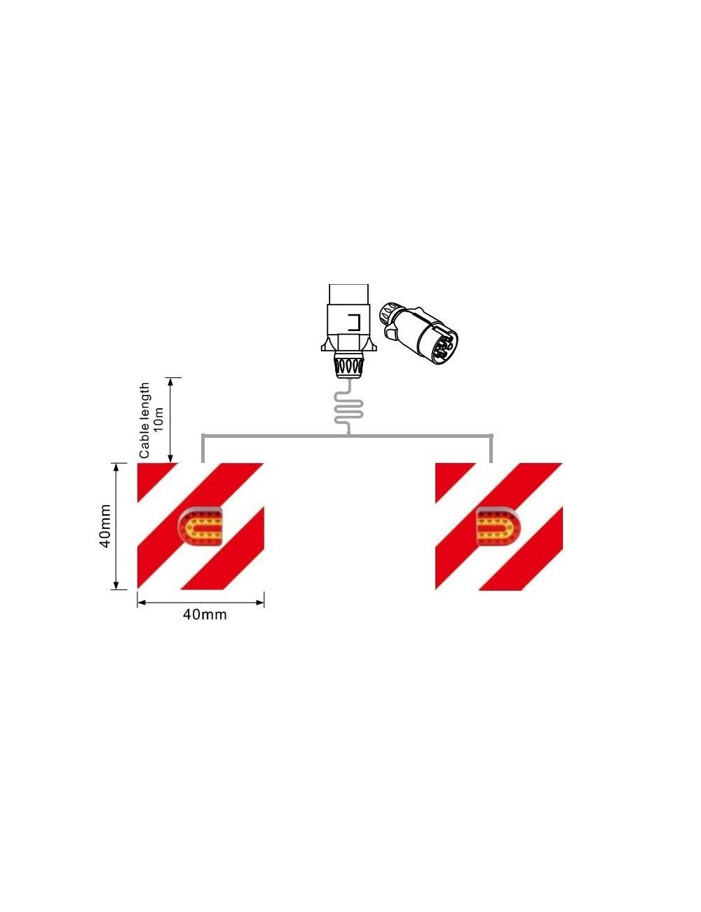 KIT PANNELLI RIFLETTENTI C/FANALE A LED - TIPO 2