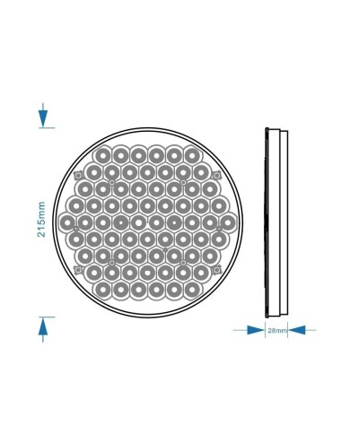 PANNELLO RIFLETTENTE 90X90 C/FRECCIA BLU