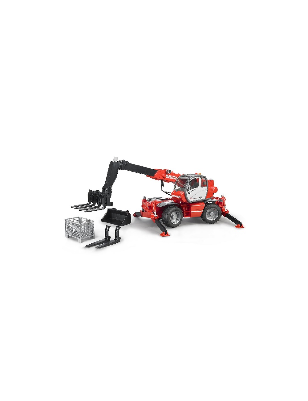 MANITOU MRT 2150 CON BRACCIO MECCANICO E ACCESSORI BRUDER - 02129