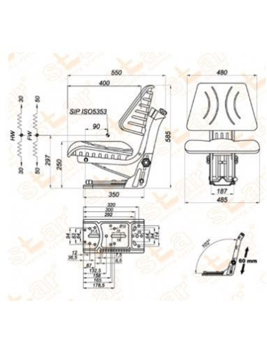 SEDILE ST06 SENZA BRACCIOLI OMOLOGATO