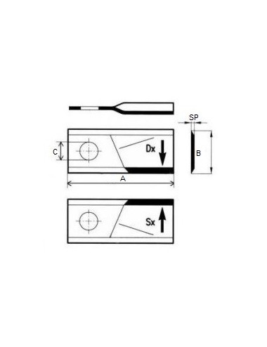 COLTELLO KUHN 55903210 SX -  CONF. 25 PZ