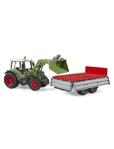 TRATTORE FENDT VARIO 211 CON BENNA E RIMORCHIO BRUDER - 02182