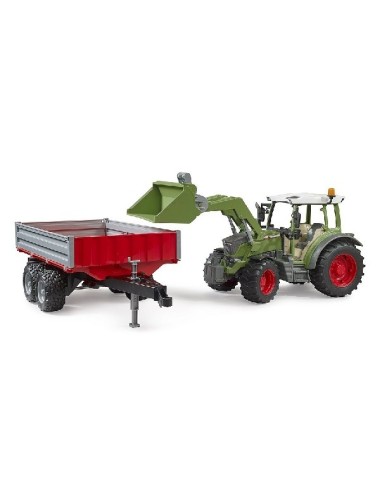 TRATTORE FENDT VARIO 211 CON BENNA E RIMORCHIO BRUDER - 02182